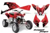 Polaris Outlaw 450 / 500 / 525 ATV Graphic Kit - 2009-2012 Diamond Flames Red