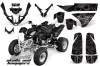 Polaris Predator 500 ATV Graphic Kit - 2002-2011 Skulls and Hammers Silver