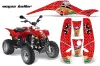 Polaris Scrambler / Trailblazer 500 ATV Graphic Kit - 1985-2009 Vegas Baller Red
