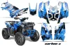 Polaris Scrambler XP 850 / 1000 ATV Graphic Kit - 2013-2016 Carbon X Blue