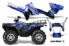 Polaris Sportsman 800 / 500 ATV Graphic Kit - 2005-2010 Carbon X Blue