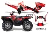 Polaris Sportsman 800 / 500 ATV Graphic Kit - 2005-2010 Carbon X Red
