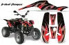 Polaris Trailblazer 350 ATV Graphic Kit - 1985-2009 Tribal Flames Red