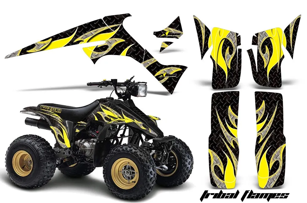 Suzuki LT 230/R ATV Graphic Kit - All Years Tribal Flames Yellow