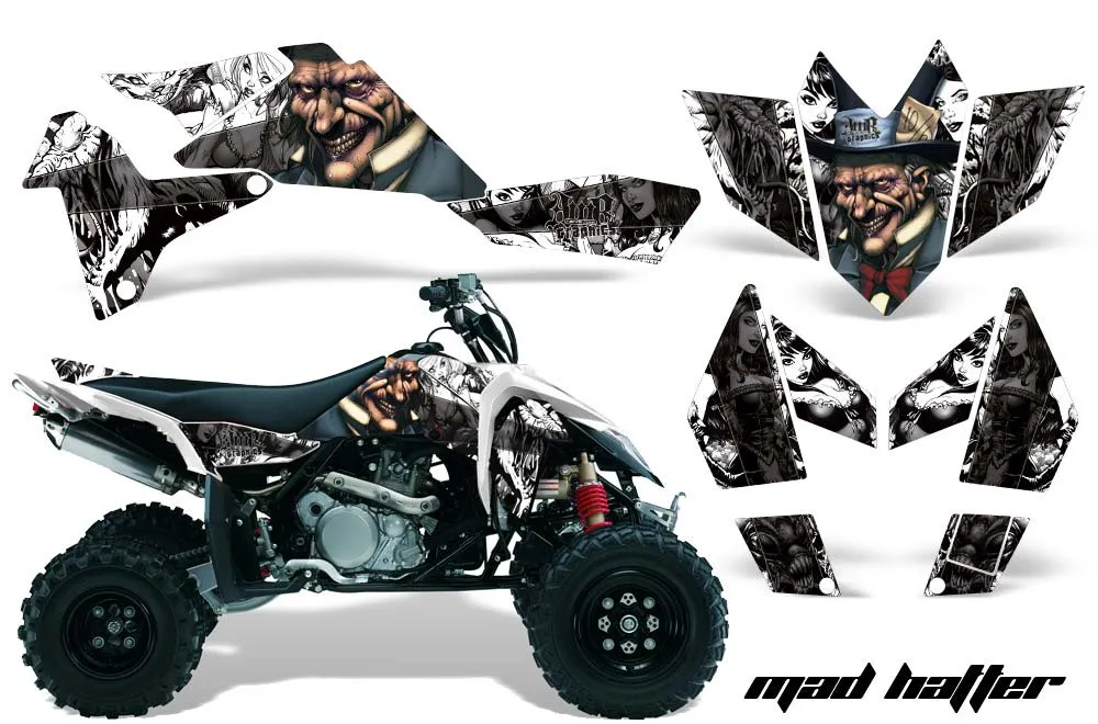 Suzuki LTR 450 ATV Graphic Kit - 2006-2009 Mad Hatter White