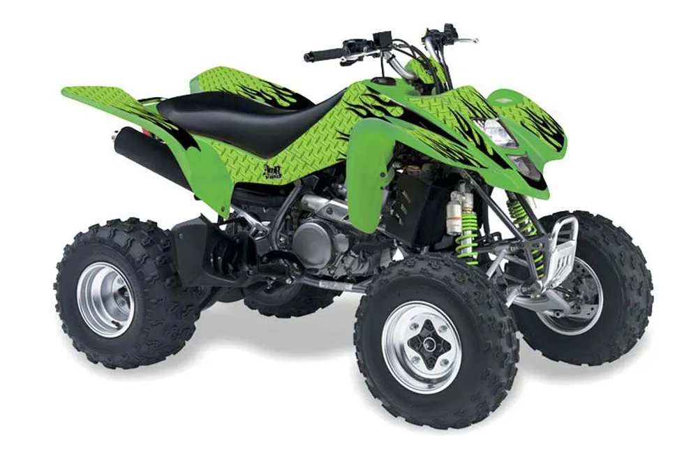 Suzuki LTZ 400 ATV Graphic Kit - 2003-2008 Diamond Flames Green
