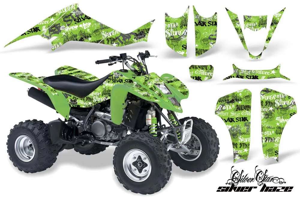 Suzuki LTZ 400 ATV Graphic Kit - 2003-2008 Silver Star - Silverhaze Black