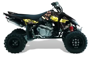 Suzuki LTR 450 ATV Graphic Kit - 2006-2009 Mad Hatter Yellow