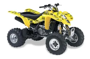 Suzuki LTZ 400 ATV Graphic Kit - 2003-2008 Silver Star - Silverhaze Black