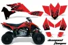 Suzuki LTR 450 ATV Graphic Kit - 2006-2009 Diamond Flames Red
