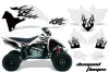 Suzuki LTR 450 ATV Graphic Kit - 2006-2009 Diamond Flames White