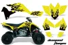 Suzuki LTR 450 ATV Graphic Kit - 2006-2009 Diamond Flames Yellow