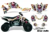 Suzuki LTR 450 ATV Graphic Kit - 2006-2009 Ed Hardy - Love Kills White