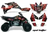 Suzuki LTR 450 ATV Graphic Kit - 2006-2009 Mad Hatter Black