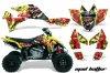 Suzuki LTR 450 ATV Graphic Kit - 2006-2009 Mad Hatter Yellow