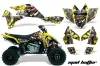 Suzuki LTR 450 ATV Graphic Kit - 2006-2009 Mad Hatter Yellow