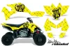 Suzuki LTR 450 ATV Graphic Kit - 2006-2009 Silver Star - Reloaded Black