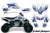 Suzuki LTR 450 ATV Graphic Kit - 2006-2009 Tribal Flames Blue