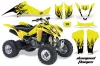 Suzuki LTZ 400 ATV Graphic Kit - 2003-2008 Diamond Flames Yellow