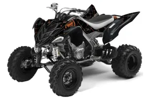 Yamaha Raptor 700 ATV Graphic Kit - 2006-2012 Silver Star - Reloaded Orange