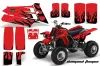 Yamaha Banshee 350 (Full Bore Plastics) ATV Graphic Kit - All Years Diamond Flames Red