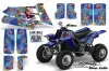Yamaha Banshee 350 (Full Bore Plastics) ATV Graphic Kit - All Years Ed Hardy - Love Kills Blue