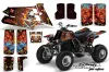 Yamaha Banshee 350 (Full Bore Plastics) ATV Graphic Kit - All Years Ed Hardy - Pirates Red