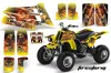 Yamaha Banshee 350 (Full Bore Plastics) ATV Graphic Kit - All Years Firestorm Yellow