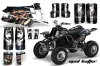 Yamaha Banshee 350 (Full Bore Plastics) ATV Graphic Kit - All Years Mad Hatter Black