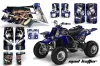 Yamaha Banshee 350 (Full Bore Plastics) ATV Graphic Kit - All Years Mad Hatter Blue