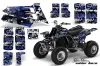 Yamaha Banshee 350 (Full Bore Plastics) ATV Graphic Kit - All Years Silver Star - Silverhaze Blue