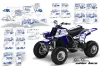 Yamaha Banshee 350 (Full Bore Plastics) ATV Graphic Kit - All Years Silver Star - Silverhaze Blue