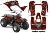 Yamaha Breeze 125 ATV Graphic Kit - 1989-2007 Widow Maker Red