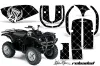Yamaha Grizzly 660 ATV Graphic Kit - All Years Silver Star - Reloaded Black