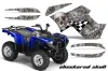 Yamaha Grizzly 700 / 550 ATV Graphic Kit - 2007-2014 Checkered Skull Blue