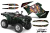 Yamaha Grizzly 700 / 550 ATV Graphic Kit - 2007-2014 Ed Hardy - Pirates Green
