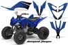 Yamaha Raptor 250 ATV Graphic Kit - 2008-2014 Diamond Flame Black