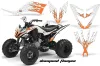 Yamaha Raptor 250 ATV Graphic Kit - 2008-2014 Diamond Flame White