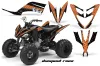 Yamaha Raptor 250 ATV Graphic Kit - 2008-2014 Diamond Race Orange