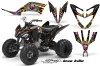 Yamaha Raptor 250 ATV Graphic Kit - 2008-2014 Ed Hardy - Love Kills Black