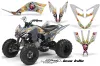 Yamaha Raptor 250 ATV Graphic Kit - 2008-2014 Ed Hardy - Love Kills Silver