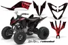 Yamaha Raptor 250 ATV Graphic Kit - 2008-2014 Silver Star - Reloaded Red