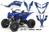 Yamaha Raptor 250 ATV Graphic Kit - 2008-2014 Silver Star - Silverhaze Blue