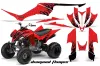 Yamaha Raptor 350 ATV Graphic Kit - 2004-2014 Diamond Flames Red
