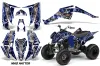 Yamaha Raptor 350 ATV Graphic Kit - 2004-2014 Mad Hatter Blue