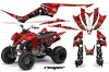 Yamaha Raptor 350 ATV Graphic Kit - 2004-2014 Reaper Red