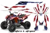 Yamaha Raptor 350 ATV Graphic Kit - 2004-2014 Stars n Stripes Red