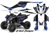 Yamaha Raptor 350 ATV Graphic Kit - 2004-2014 Tribal Flames Blue