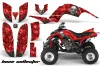 Yamaha Raptor 660 ATV Graphic Kit - 2001-2005 Bone Collector Red