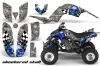 Yamaha Raptor 660 ATV Graphic Kit - 2001-2005 Checkered Skull Blue